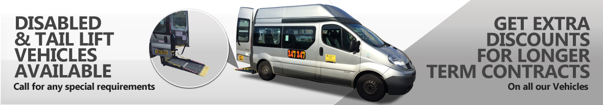 247 Coaches - Tail Lift Vehicles Available